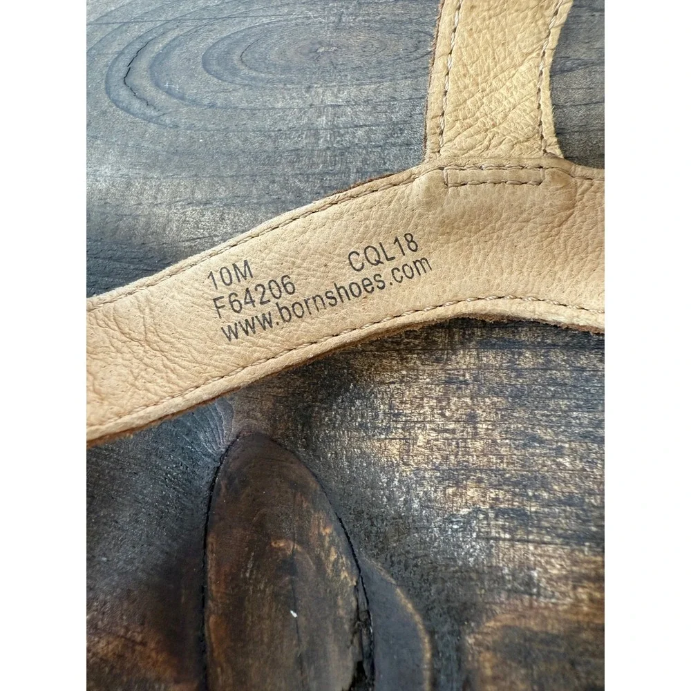 BORN Monticello Knotted Wedge Sandal Brown Women's Size 10M Espadrille‎